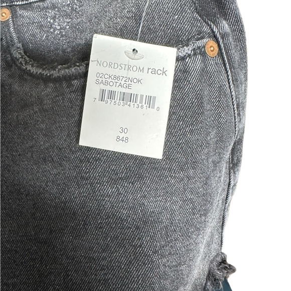 NWT BLANK NYC Black Frayed Hem Denim Shorts Sabotage - Picture 5 of 11